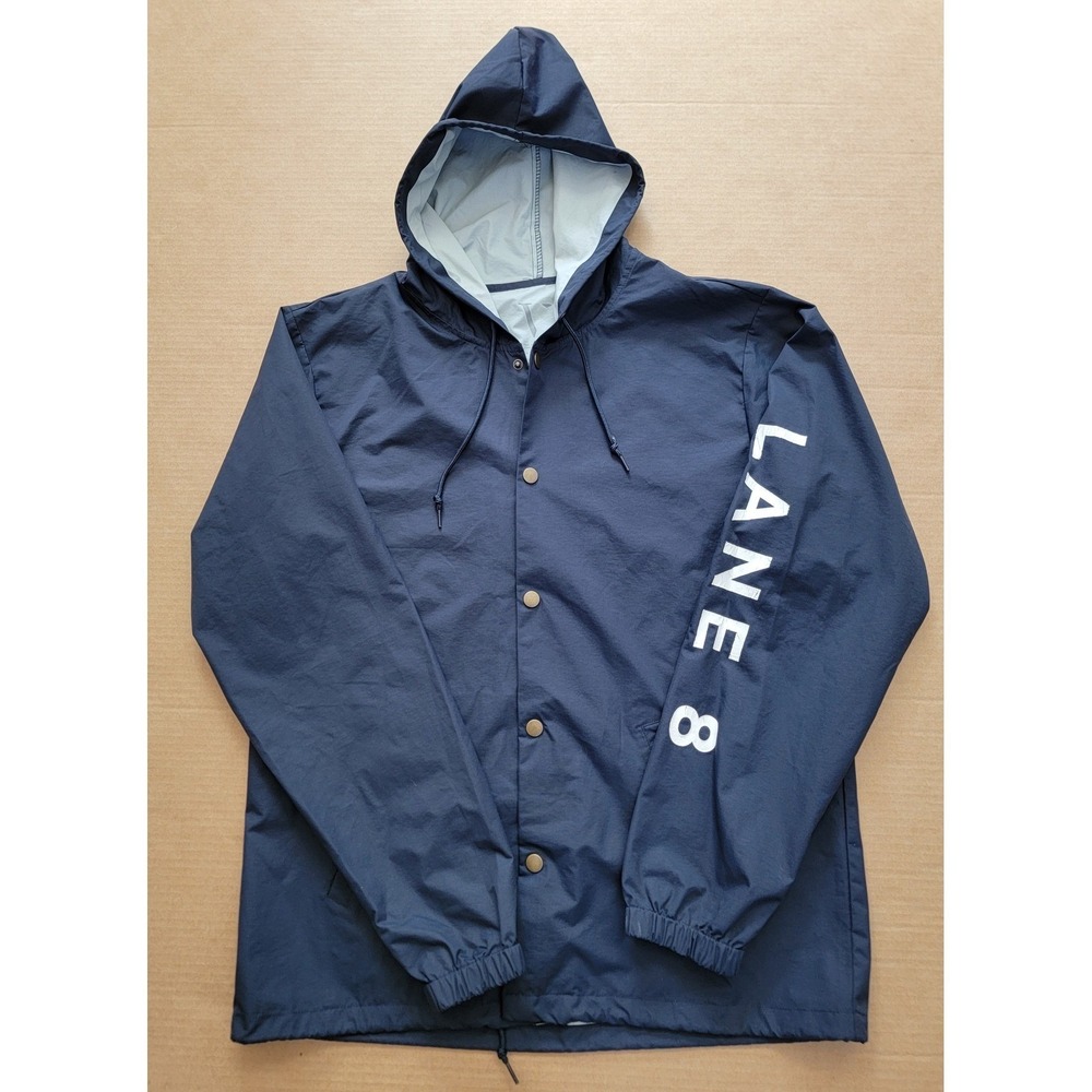 Independent Trading Co Lane 8 Navy Hooded Windbreaker Jacket XL EXP95NBC Rain